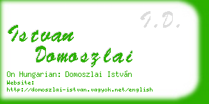 istvan domoszlai business card