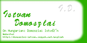 istvan domoszlai business card